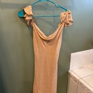 Beautiful gold woman’s silk dress from express size small